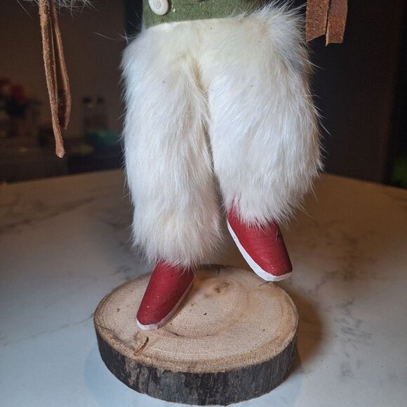 Kachina Doll Wolf Mask RB Vintage Native Folk Art Indian Fur Wood 12.5 Inch - Picture 13 of 14